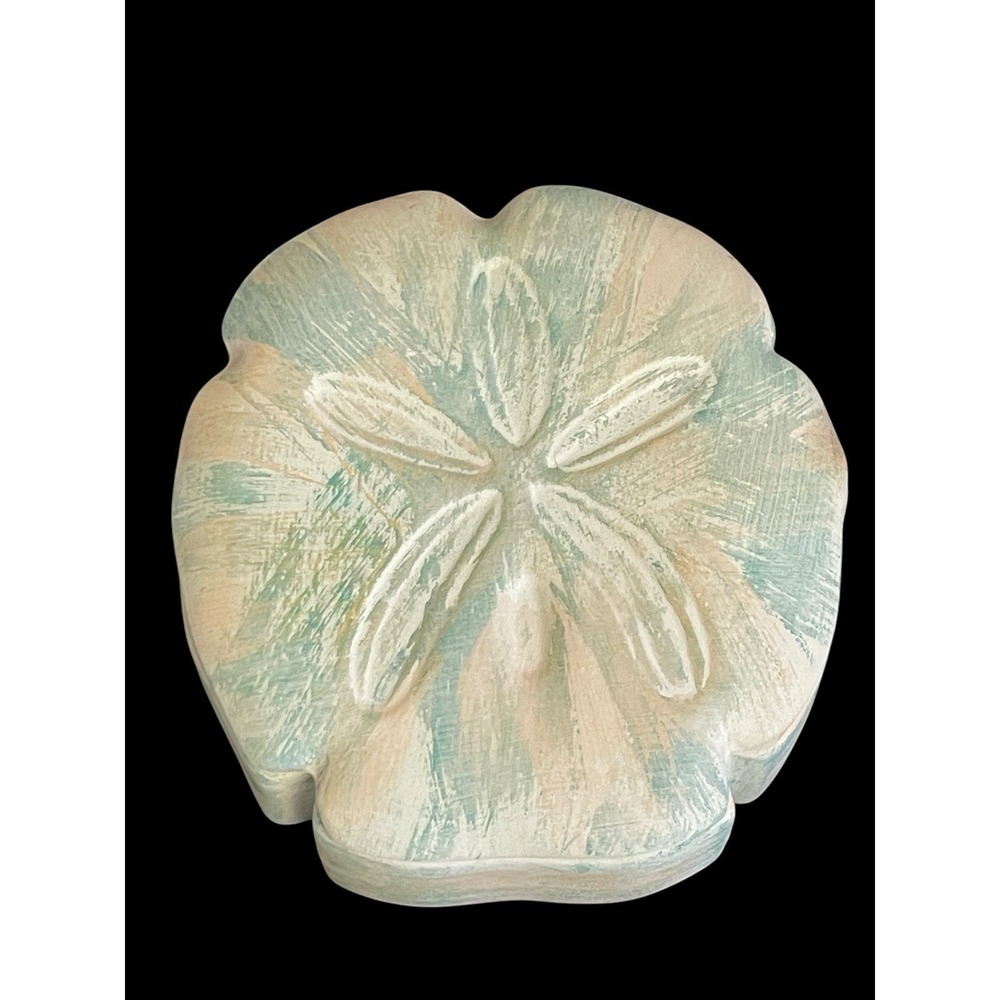 Sand Dollar Trinket Box Home Decor Small Pastel Multicolor